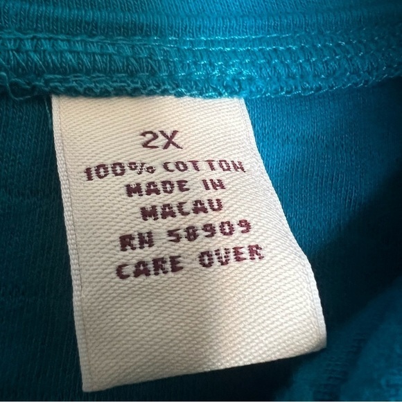 Bechamel Plus Size 2X Long Sleeve Pull Over Cotton Sweater High Neck Blue Zipper - Picture 6 of 8